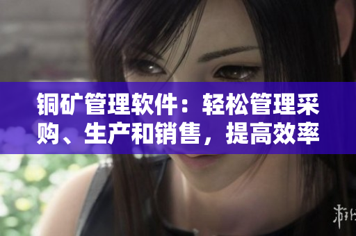 銅礦管理軟件：輕松管理采購、生產和銷售，提高效率處理疼痛【適合】