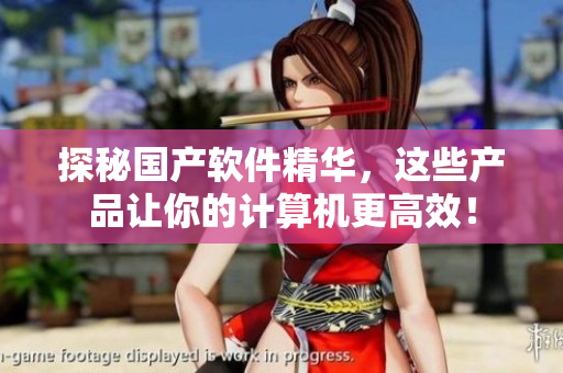 探秘國產軟件精華，這些產品讓你的計算機更高效！