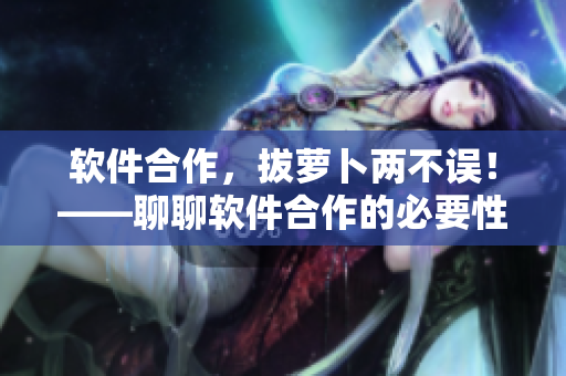 軟件合作，拔蘿卜兩不誤！——聊聊軟件合作的必要性與關(guān)鍵要素